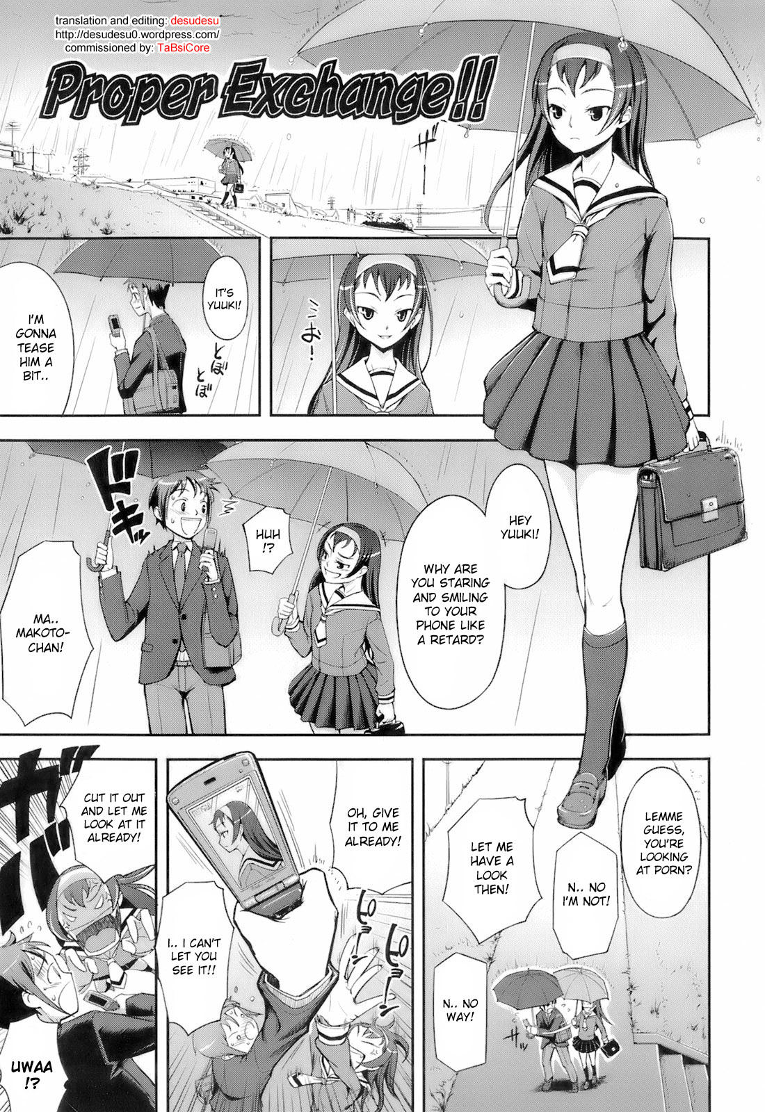Proper Exchange hentai manga