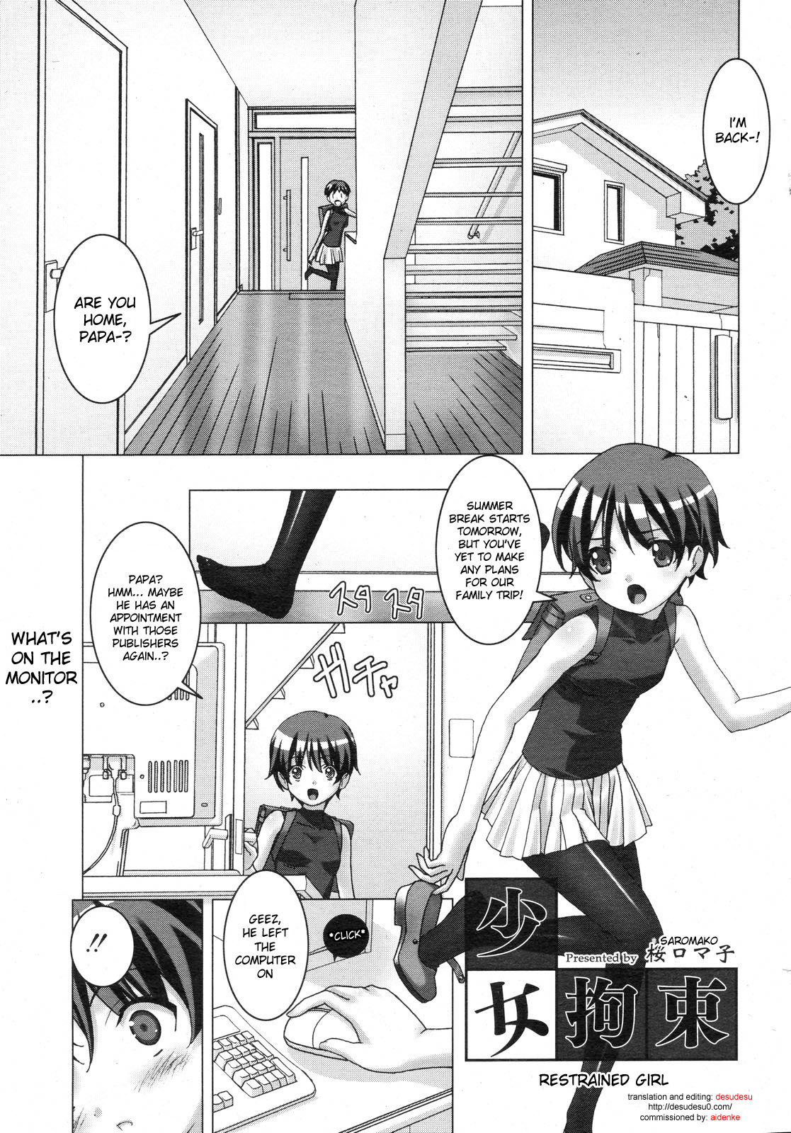Restrained Girl hentai manga