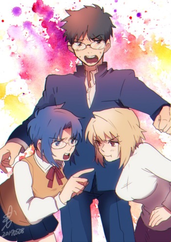 Shiki x Arcueid and Ciel